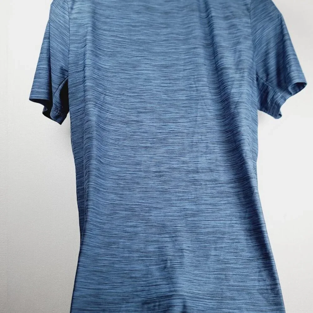 Adidas Men's Blue Aeroready Heather Crew-Neck Casual T-Shirt Size S - Picture 3 of 7